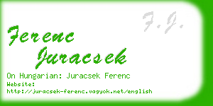 ferenc juracsek business card